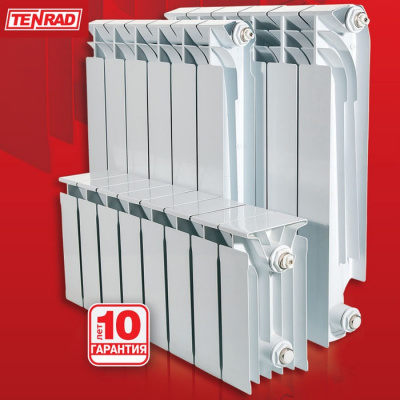 Радиатор алюминиевый 500/ 80  8 секций TENRAD