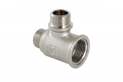 (355) Тройник   1/2" никель вн.-нар.-нар. VALTEC уп. 10/80