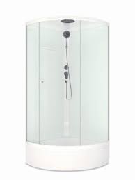 Душевая кабина Domani-Spa Simple 99 mid (90х90см) крыша,средий поддон,прозр.стекла,зад.белая панель