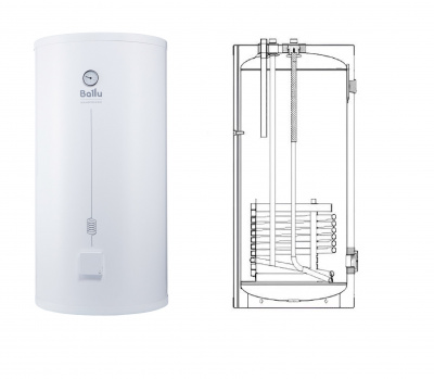 Бойлер 100 Ballu AQUASTAR INOX  (нерж. напольный.)