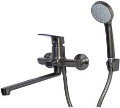 Смеситель для ванны MIXLINE шар. d-35мм, излив L-327мм , ГРАФИТ ML14-02GR