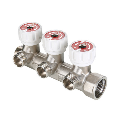 Коллектор 3/4"х4 вых. 1/2" нар.с регулиров. кранами Valtec