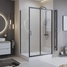 Душ. ограждение BelBagno Uno -195 AH 1 120/80 C Nero 1200*800*1950 ст. прозрач. 5мм, профиль Черный