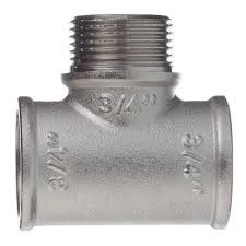 Тройник 3/4" никель вн.-нар.-вн. VALTEC