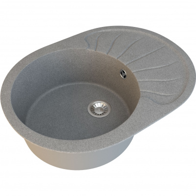 Мойка овал 750х510х200 мм композит матов Granite-18 ТЕМ-СЕРЫЙ