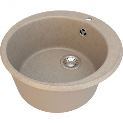 Мойка кругл ф 475х194 мм композит матов Granite-01 ПЕСОЧНЫЙ