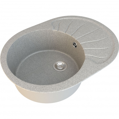 Мойка овал 750х510х200 мм композит матов Granite-18 СВ-СЕРЫЙ