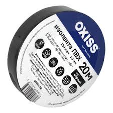 Изолента черная ПВХ 19мм 20м OXISS 150мкм