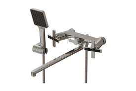Смеситель для ванны MIXLINE КРОСС 1/2 кер, излив L-368мм , хром, ЛАТУНЬ  ML37-02