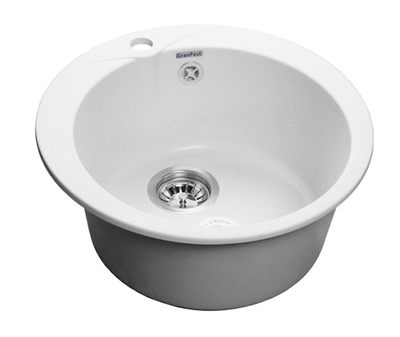 Мойка кругл 480х194 композит ИНЕЙ (сифон в/к) GRANFEST GF-R480D