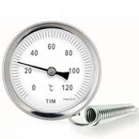 Термометр накладной с пружиной 1/4"(0℃ - 120℃) TIM