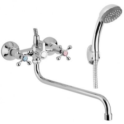 Смеситель для ванны AquaKratos 1/2 м/к/гусак L=287 AK3765