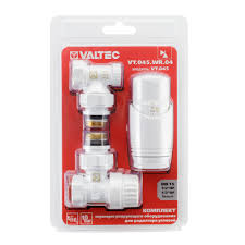 Комплект д/радиатора терморегулирующий угловой 1/2" VALTEC (белый)