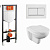 Система инсталляции Vitra Norm Fit L-Box (инсталляция, подвес унитаз, сид дюро, 2-реж кнопка хром)