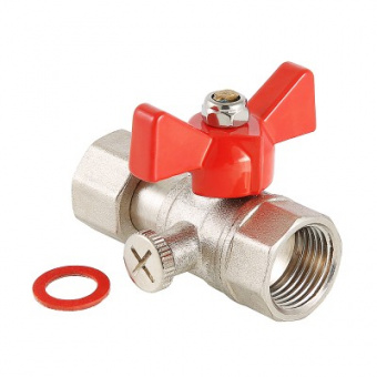 Кран шаровый VALTEC, для подключения манометра 1/2