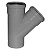 Тройник косой 110х110 серый TEBO уп.1/25