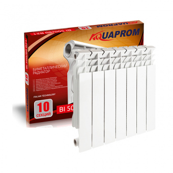Радиатор биметал. 350/80  6 секций AQUAPROM
