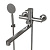 Смеситель для ванны MIXLINE Stainless шар. d-35мм, излив L-403мм , НЕРЖ MLSS32-02